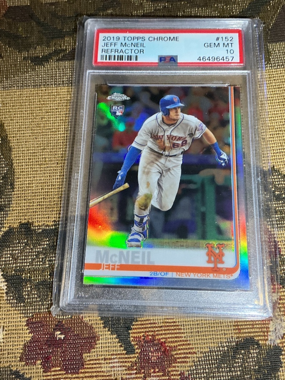 2019 Topps Chrome Jeff McNeil Rookie Refractor #152 graded gem mint PSA 10 MLB